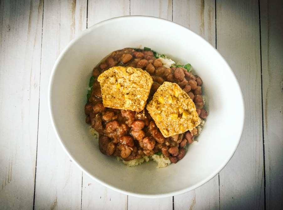 bowl of red beans and rice 