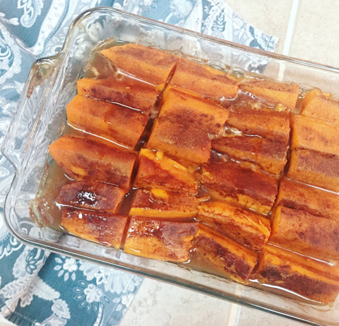 healthy candied sweet potatoes